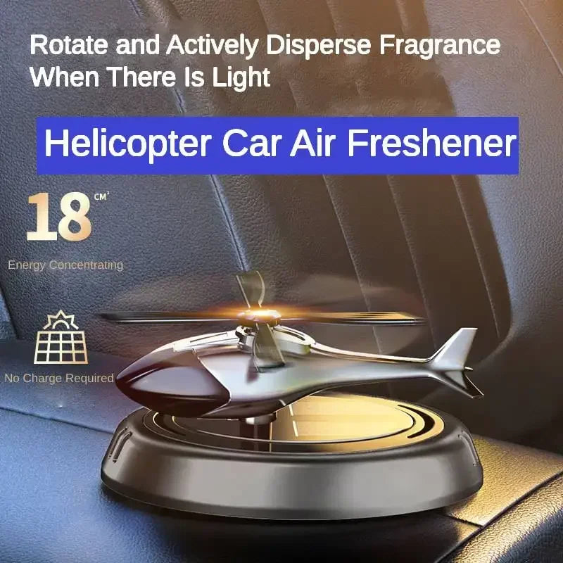 Luxury Solar Helicopter Car Air Freshener