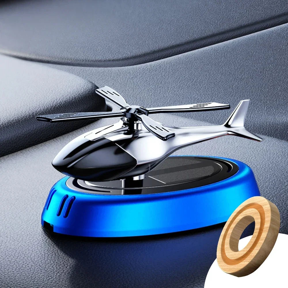 Luxury Solar Helicopter Car Air Freshener