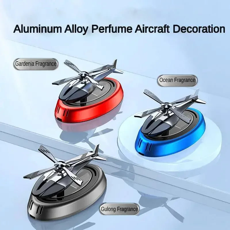 Luxury Solar Helicopter Car Air Freshener