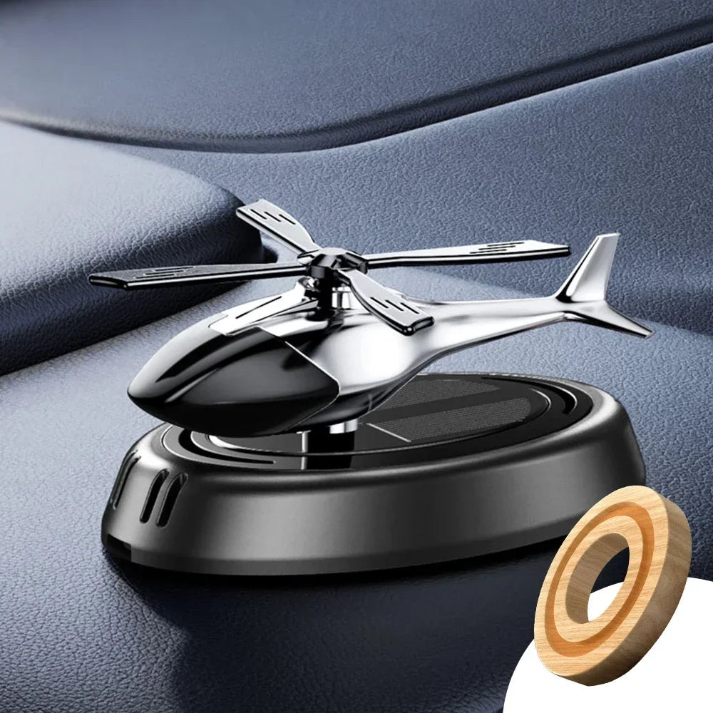 Luxury Solar Helicopter Car Air Freshener