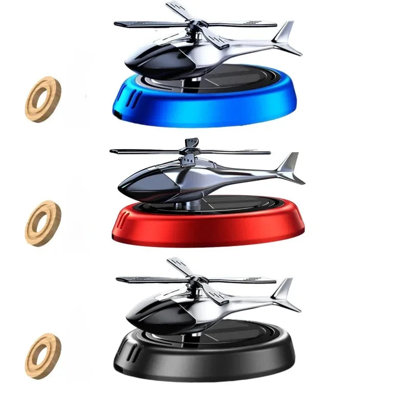 Luxury Solar Helicopter Car Air Freshener