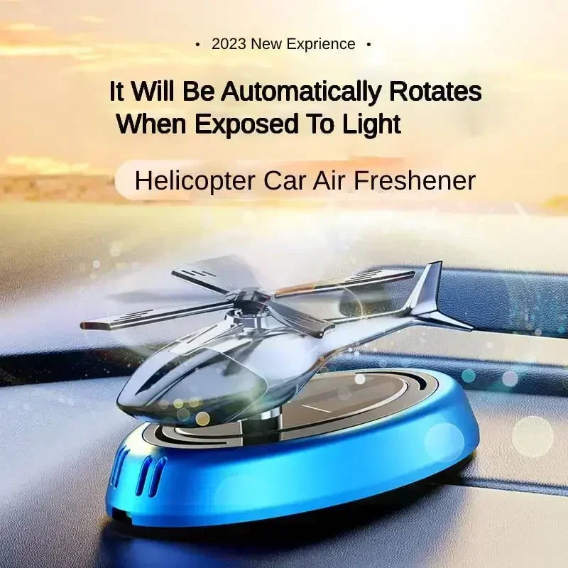 Luxury Solar Helicopter Car Air Freshener