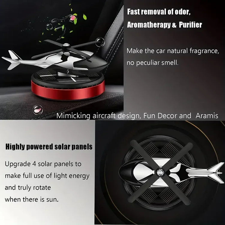Car Air Freshener Solar Helicopter Styling Decorative Aromatherapy Car Interior Accessories Propeller Rotary Perfume Diffuser
