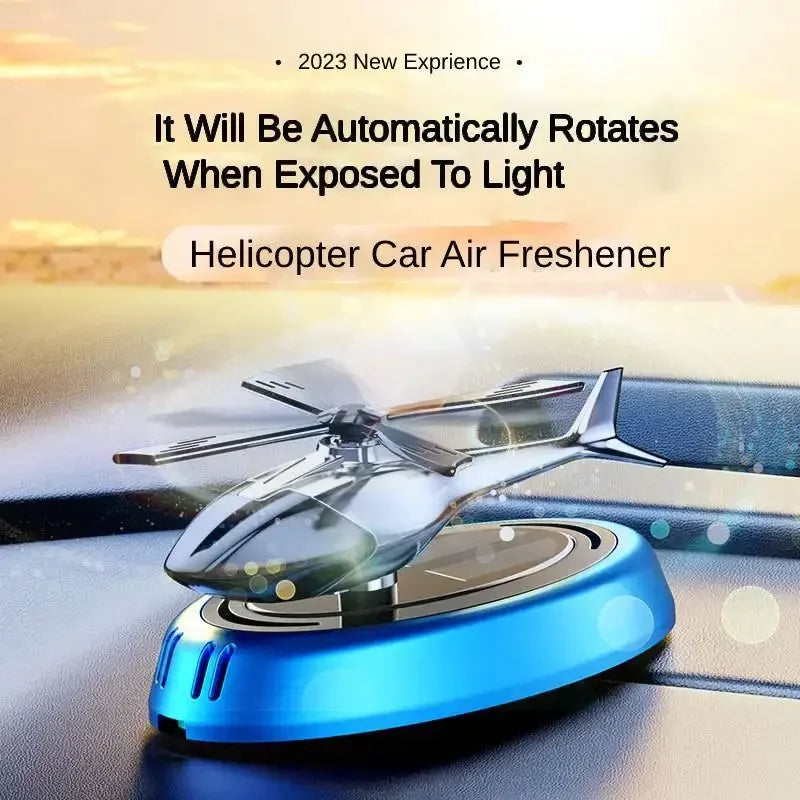 Luxury Solar Helicopter Car Air Freshener